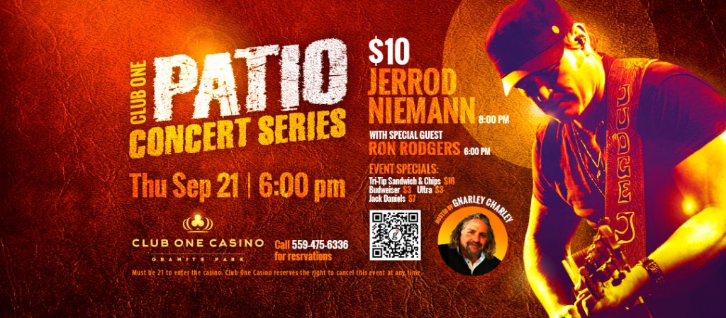 Jerrod Niemann - Club One Casino Concert Series Header Image