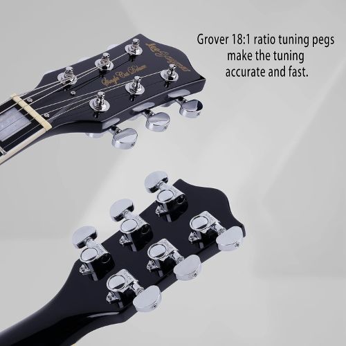 Leo Jaymz Arch Top Electric Guitar - US Flag Tuning Peg Information